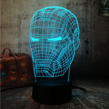 Load image into Gallery viewer, 3D LED Iron Man