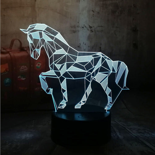 3D LED Horse Light