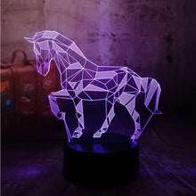 Load image into Gallery viewer, 3D LED Horse Light