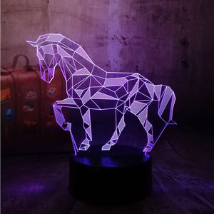 3D LED Horse Light