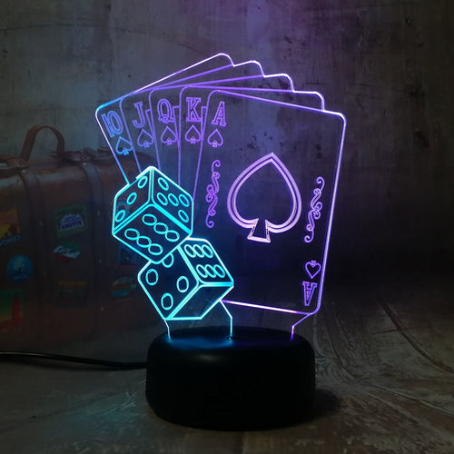 Poker Playing Card 3D LED