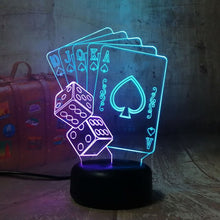 Load image into Gallery viewer, Poker Playing Card 3D LED