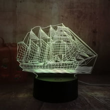 Load image into Gallery viewer, 3D Boat lamp  LED Light