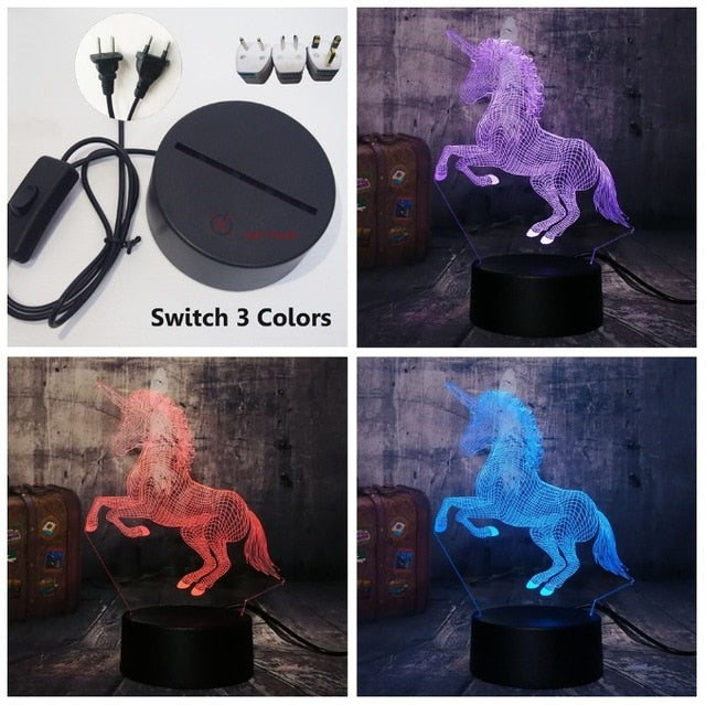 Unicorn 3D LED  Light