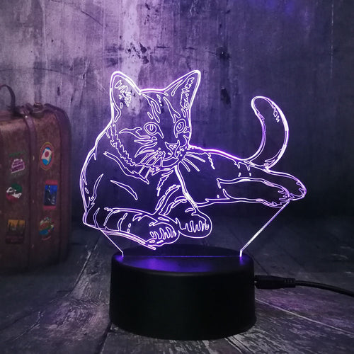 Cat 3D LED Light
