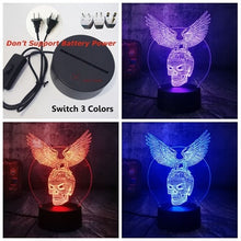 Load image into Gallery viewer, Novelty Skull Eagle Wings 3D LED