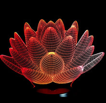 Load image into Gallery viewer, LED  Light Lotus Flower 3D