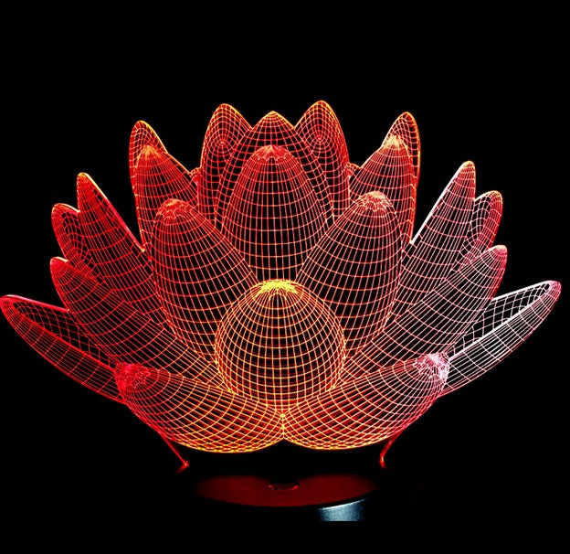LED  Light Lotus Flower 3D