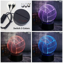 Load image into Gallery viewer, Volleyball 3D LED  Light