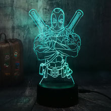 Load image into Gallery viewer, Deadpool 3D led