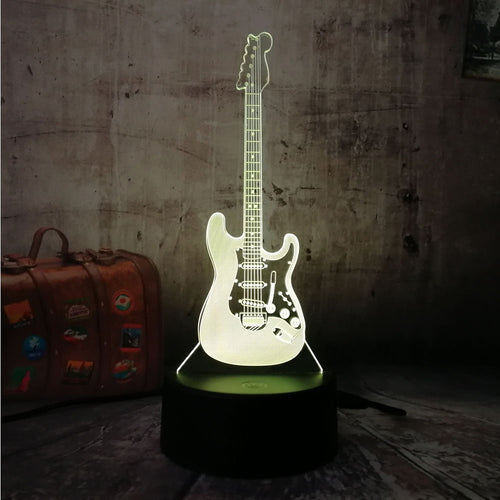 Electric Music Bass  3D LED Model Light