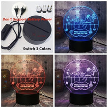 Load image into Gallery viewer, Happy New Year Santa Claus 3D LED Light