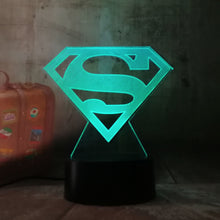 Load image into Gallery viewer, Superman Logo Symbol 3D LED Light