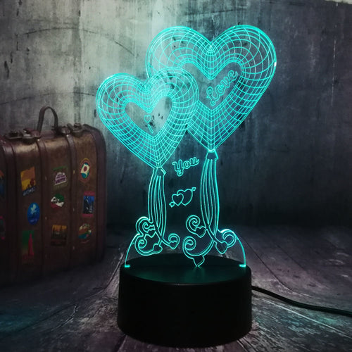 Love Heart 3D LED Light