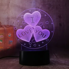Load image into Gallery viewer, Girl LOVE Balloons Heart Shape 3D LED  Light