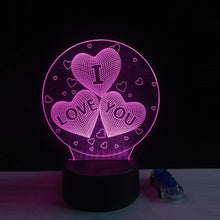 Load image into Gallery viewer, Girl LOVE Balloons Heart Shape 3D LED  Light