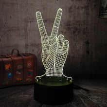 Load image into Gallery viewer, Victory finger 3D light 3d LED