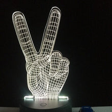 Load image into Gallery viewer, Victory finger 3D light 3d LED