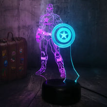 Load image into Gallery viewer, Captain America RGB 3D LED