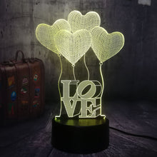 Load image into Gallery viewer, LOVE HEART 3D LED  Light