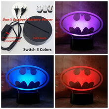 Load image into Gallery viewer, 3D LED Batmanl Light