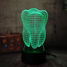 Load image into Gallery viewer, 3D Tooth Teeth LED  Light
