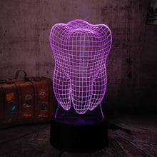 Load image into Gallery viewer, 3D Tooth Teeth LED  Light