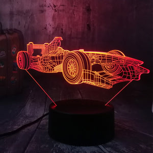 Formula Racing Car 3D LED  Light