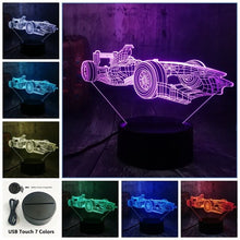 Load image into Gallery viewer, Formula Racing Car 3D LED  Light