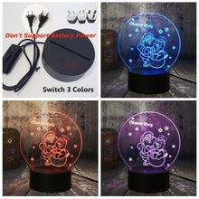 Load image into Gallery viewer, Santa Claus and Snowman 3D LED Light