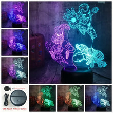 Load image into Gallery viewer, Cool Marvel Spider-Man Iron Man Venom Mixed Dual Color 3D LED