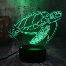 Load image into Gallery viewer, Swimming Tortoise  3D LED Light