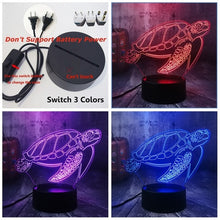 Load image into Gallery viewer, Swimming Tortoise  3D LED Light