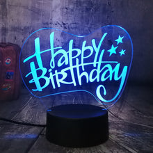 Load image into Gallery viewer, Happy Birthday 3D LED