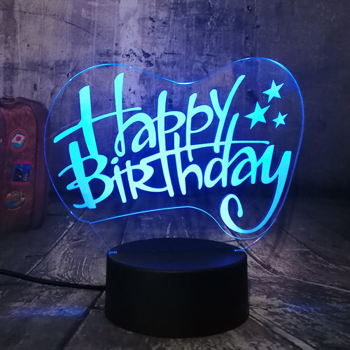 Happy Birthday 3D LED