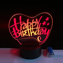 Load image into Gallery viewer, Happy Birthday 3D LED