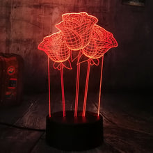 Load image into Gallery viewer, Rose LED 3D Light